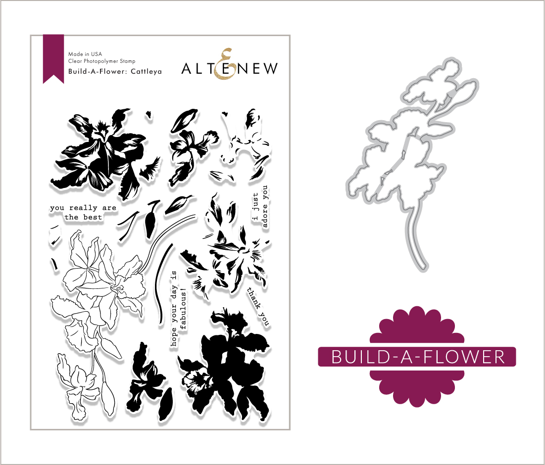 Altenew Build-A-Flower Cattleya Release & Giveaway @ziniaredo @altenewllc #ziniaredo #altenew #altenewcattleya #bafcattleya #newrelease #stamps #stamping #scrapbook #scrapbooking